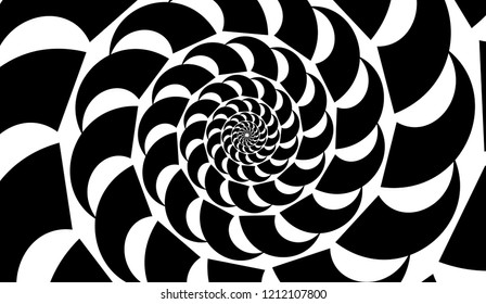  Abstract vector shell. Spiral shape, shell. Design element on white background.