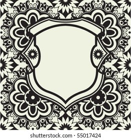 abstract vector shield design