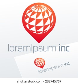 Abstract vector sign. Emblem for Business, Technology, Corporation.