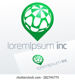 Abstract vector sign. Emblem for Ecology, Pharmacy, Cosmetic activity