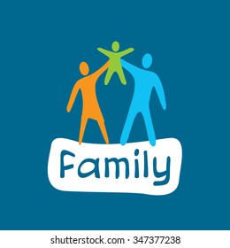 abstract vector sign for the family and the union people