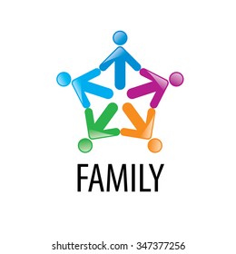 abstract vector sign for the family and the union people