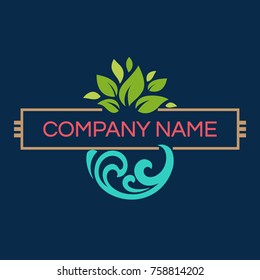 Abstract Vector Sign, Frame or Logo Template. Vector illustration