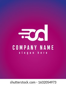 Abstract vector sign in Linked letter CD . Logo for Business, Technology, Corporation