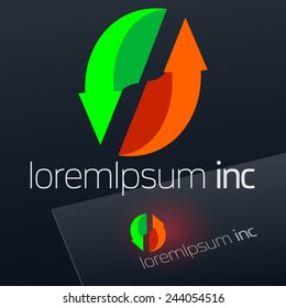 Abstract vector sign. Logo for Business, Technology