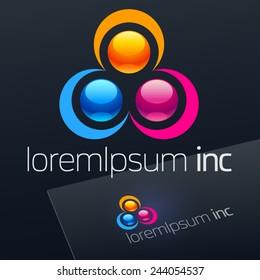 Abstract vector sign. Logo for Business, Corporation