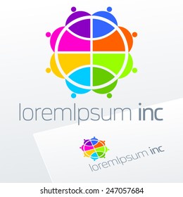 Abstract vector sign. Logo for Business, Corporation, Technology