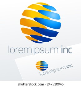 Abstract vector sign. Logo for Business, Media