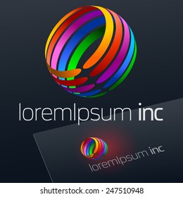 Abstract vector sign. Logo for Business, Technology, Corporation