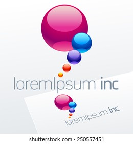 Abstract vector sign. Logo for Business, Media, Technology 