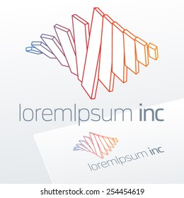 Abstract vector sign. Logo for Business, Technology, Building