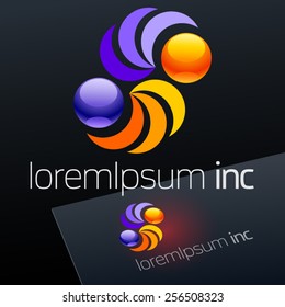 Abstract vector sign. Logo for Business, Cosmetics, Fashion