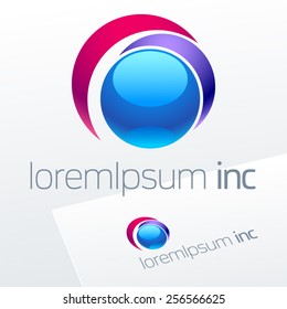 Abstract vector sign. Logo for Business, Media, Technology 