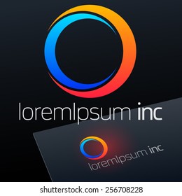 Abstract vector sign. Logo for Business, Media, Technology