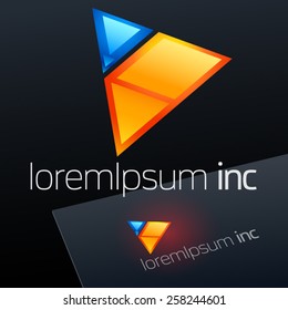 Abstract vector sign. Logo for Business, Technology, Corporation