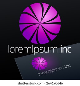 Abstract vector sign. Logo for Business, Technology, Corporation.