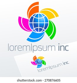 Abstract vector sign. Logo for Business, Corporation.