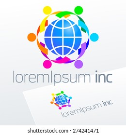Abstract vector sign. Logo for Business, Corporation