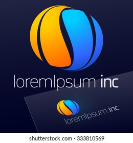 Abstract vector sign. Logo for Business, Tourism, Travel