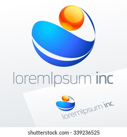 Abstract vector sign. Logo for Business, Tourism, Travel