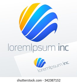 Abstract vector sign. Logo for Business, Tourism, Travel