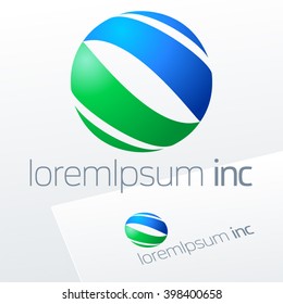 Abstract vector sign. Logo for Business, Technology, Corporation