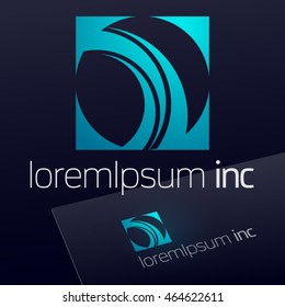 Abstract vector sign. Logo for Business, Technology, Corporation.