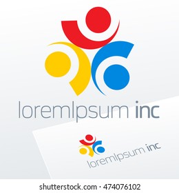 Abstract vector sign. Logo for Business, Corporation, Technology