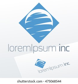 Abstract vector sign. Logo for Business, Technology and Corporations.