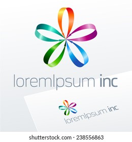 Abstract vector sign. Logo for Cosmetics, Fashion 