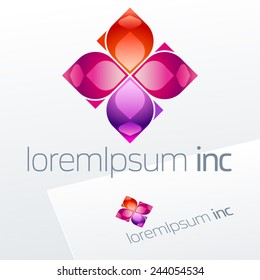 Abstract vector sign. Logo for Cosmetics, Fashion 