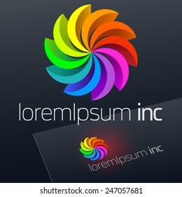 Abstract vector sign. Logo for Cosmetics, Fashion