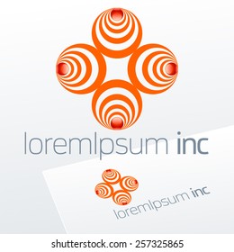 Abstract vector sign. Logo for Cosmetics, Fashion