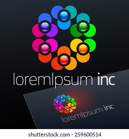 Abstract vector sign. Logo for Cosmetics, Fashion 