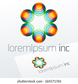 Abstract vector sign. Logo for Cosmetics, Fashion