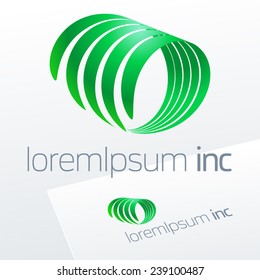 Abstract vector sign. Logo for Ecology, Pharmacy, Cosmetic activity