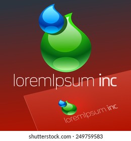 Abstract vector sign. Logo for Ecology, Pharmacy, Medicine activity