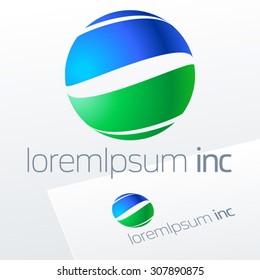 Abstract vector sign. Logo for Ecology, Pharmacy, Cosmetic activity