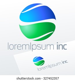 Abstract vector sign. Logo for Ecology, Pharmacy, Cosmetic