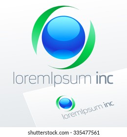 Abstract vector sign Logo for Ecology, Pharmacy, Cosmetic activity