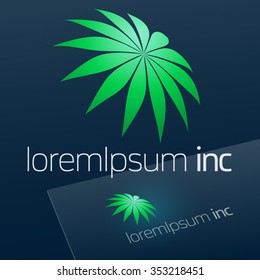 Abstract vector sign. Logo for Ecology, Pharmacy, Cosmetics, Medicine activity