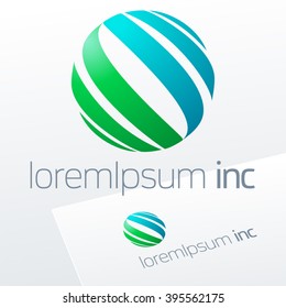 Abstract vector sign. Logo for Ecology, Pharmacy and Cosmetic activity