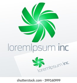 Abstract vector sign. Logo for Ecology, Pharmacy, Cosmetics, Medicine activity