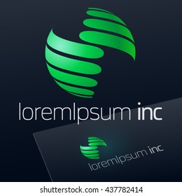 Abstract vector sign. Logo for Ecology, Cosmetic, Pharmacy and Medicine