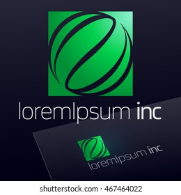 Abstract vector sign. Logo for Ecology, Pharmacy, Cosmetic activity