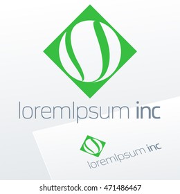 Abstract vector sign. Logo for Ecology, Pharmacy, Cosmetic activity
