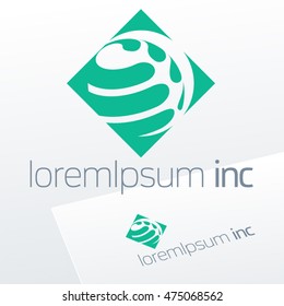 Abstract vector sign. Logo for Ecology, Cosmetic, Pharmacy and Medicine activity