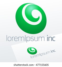 Abstract vector sign. Logo for Ecology, Pharmacy, Cosmetic activity