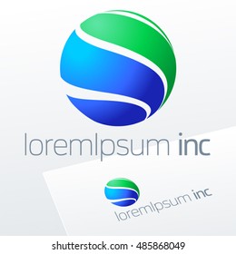 Abstract vector sign. Logo for Ecology, Pharmacy, Cosmetic activity