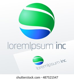 Abstract vector sign. Logo for Ecology, Pharmacy, Cosmetic activity